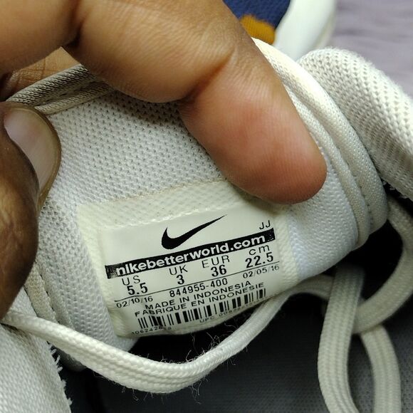 Nike Air Max Thea Jacquard Premium Print Shoes Womens Size 5.5 Ivory Blue Grey - Picture 7 of 7